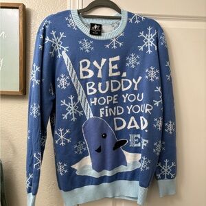 ELF Blue Narwhal Crewneck Sweater